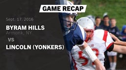 Recap: Byram Hills  vs. Lincoln  (Yonkers) 2016