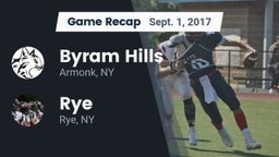 Recap: Byram Hills  vs. Rye  2017