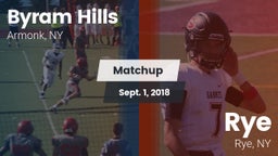 Matchup: Byram Hills High vs. Rye  2018