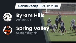 Recap: Byram Hills  vs. Spring Valley  2018