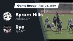 Recap: Byram Hills  vs. Rye  2019