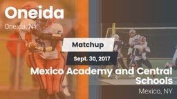 Matchup: Oneida  vs. Mexico Academy and Central Schools 2017