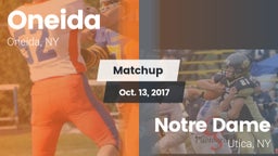 Matchup: Oneida  vs. Notre Dame  2017
