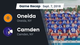 Recap: Oneida  vs. Camden  2018