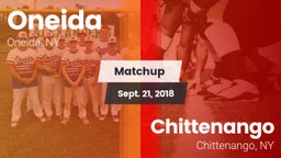 Matchup: Oneida  vs. Chittenango  2018