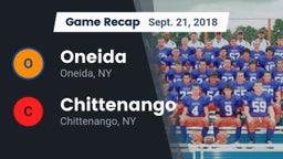 Recap: Oneida  vs. Chittenango  2018