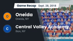 Recap: Oneida  vs. Central Valley Academy 2018
