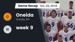 Recap: Oneida  vs. week 9 2018