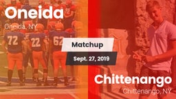 Matchup: Oneida  vs. Chittenango  2019