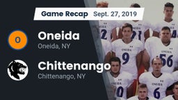Recap: Oneida  vs. Chittenango  2019