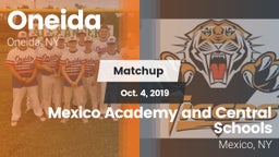 Matchup: Oneida  vs. Mexico Academy and Central Schools 2019