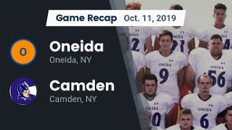 Recap: Oneida  vs. Camden  2019