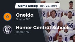 Recap: Oneida  vs. Homer Central Schools 2019