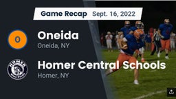 Recap: Oneida  vs. Homer Central Schools 2022