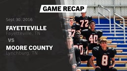 Recap: Fayetteville  vs. Moore County  2016