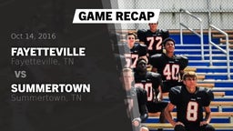 Recap: Fayetteville  vs. Summertown  2016