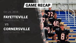 Recap: Fayetteville  vs. Cornersville  2016