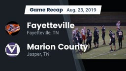 Recap: Fayetteville  vs. Marion County  2019