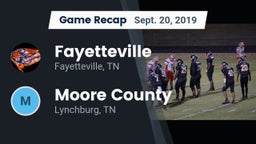 Recap: Fayetteville  vs. Moore County  2019