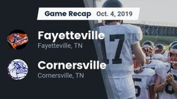 Recap: Fayetteville  vs. Cornersville  2019