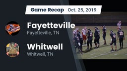 Recap: Fayetteville  vs. Whitwell  2019