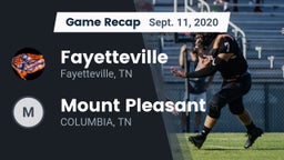 Recap: Fayetteville  vs. Mount Pleasant   2020