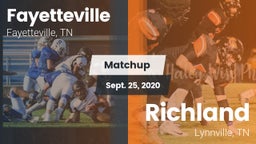 Matchup: Fayetteville High vs. Richland  2020