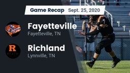 Recap: Fayetteville  vs. Richland  2020