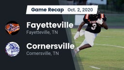 Recap: Fayetteville  vs. Cornersville  2020