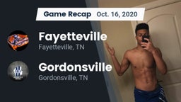 Recap: Fayetteville  vs. Gordonsville  2020