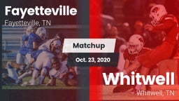 Matchup: Fayetteville High vs. Whitwell  2020