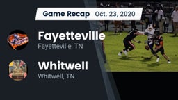 Recap: Fayetteville  vs. Whitwell  2020