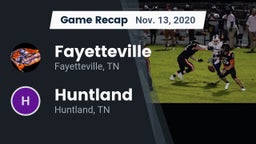 Recap: Fayetteville  vs. Huntland  2020