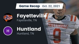 Recap: Fayetteville  vs. Huntland  2021