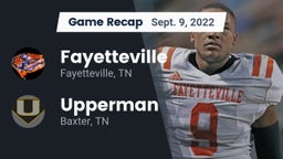 Recap: Fayetteville  vs. Upperman  2022