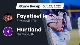 Recap: Fayetteville  vs. Huntland  2022