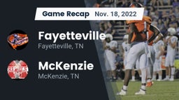 Recap: Fayetteville  vs. McKenzie  2022