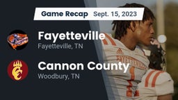 Recap: Fayetteville  vs. Cannon County  2023