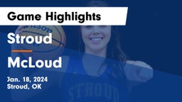 Stroud  vs McLoud  Game Highlights - Jan. 18, 2024