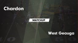 Matchup: Chardon  vs. West Geauga  2016