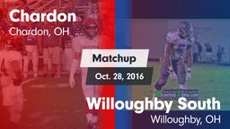 Matchup: Chardon  vs. Willoughby South  2016