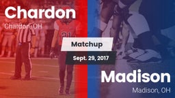 Matchup: Chardon  vs. Madison  2017
