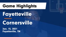 Fayetteville  vs Cornersville  Game Highlights - Jan. 15, 2021