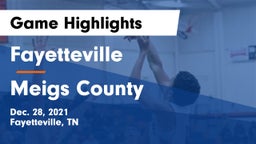 Fayetteville  vs Meigs County  Game Highlights - Dec. 28, 2021