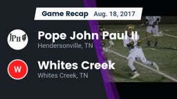 Recap: Pope John Paul II  vs. Whites Creek  2017