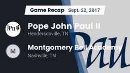 Recap: Pope John Paul II  vs. Montgomery Bell Academy 2017