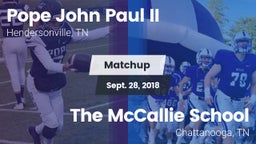 Matchup: Pope John Paul II vs. The McCallie School 2018
