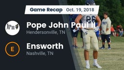 Recap: Pope John Paul II  vs. Ensworth  2018
