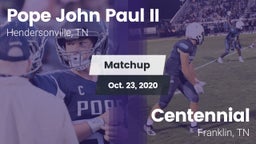 Matchup: Pope John Paul II vs. Centennial  2020