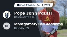 Recap: Pope John Paul II  vs. Montgomery Bell Academy 2021